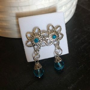Handmade Flower Jewel Earrings